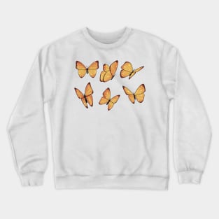 Yellow butterfly sticker pack Crewneck Sweatshirt